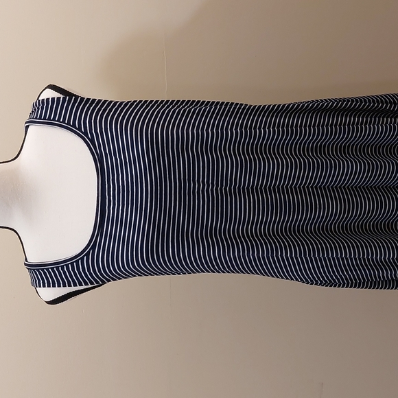 Daily Ritual Striped Navy Racerback Dress - Picture 2 of 9